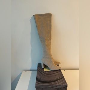 Jeffery Campbell Thigh-High Suede Boots with original box